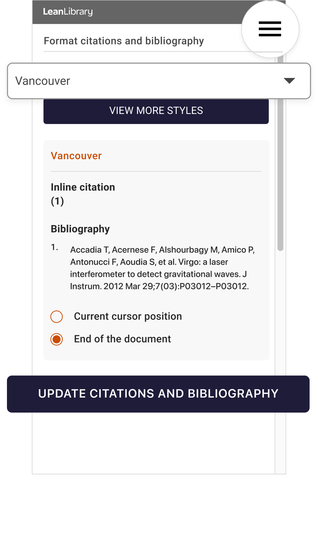 Citation File Library Lean Library